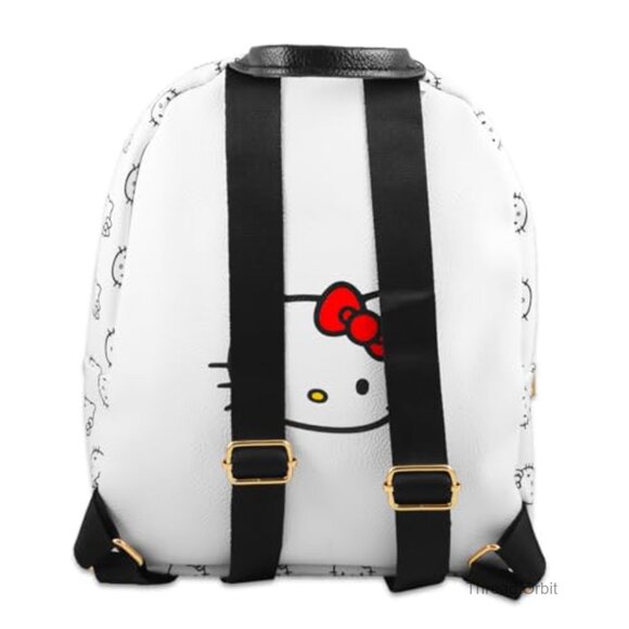 Faux Leather Mini Backpack with Adjustable Straps and Front Pocket main image 4